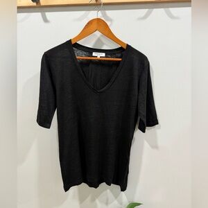 Emerson Fry 100% Linen V-neck short sleeve T